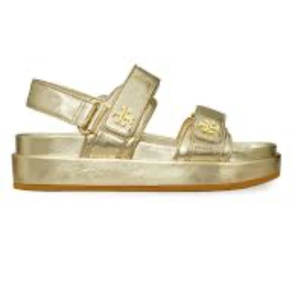 Tory Burch Shoes - Tory Burch Kira Metallic Gold Platform Sandals